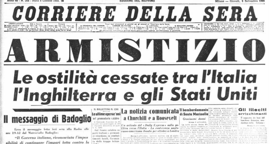 L’armistizio del 1943